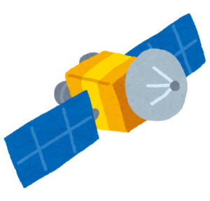 人工衛星のイラスト