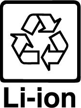 リチウムイオン充電池のリサイクルマーク